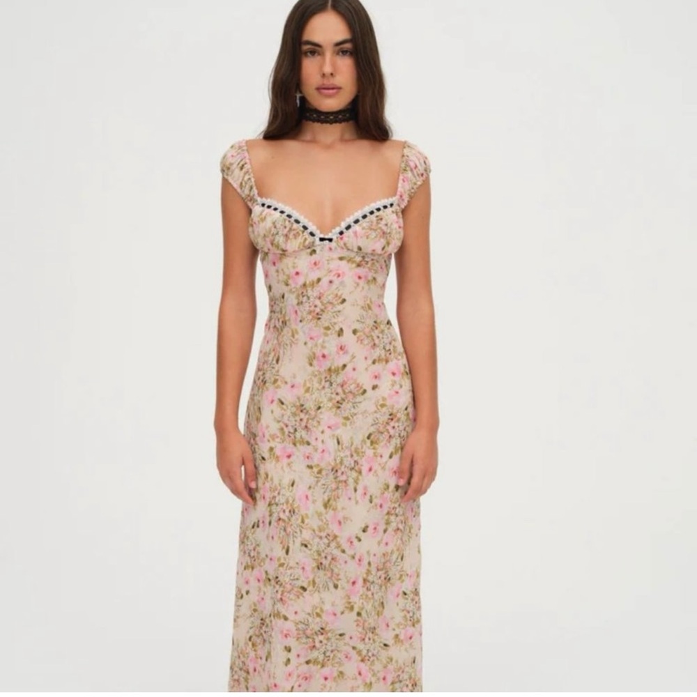 RARE! For Love & Lemons Emmaline Floral Maxi Dress